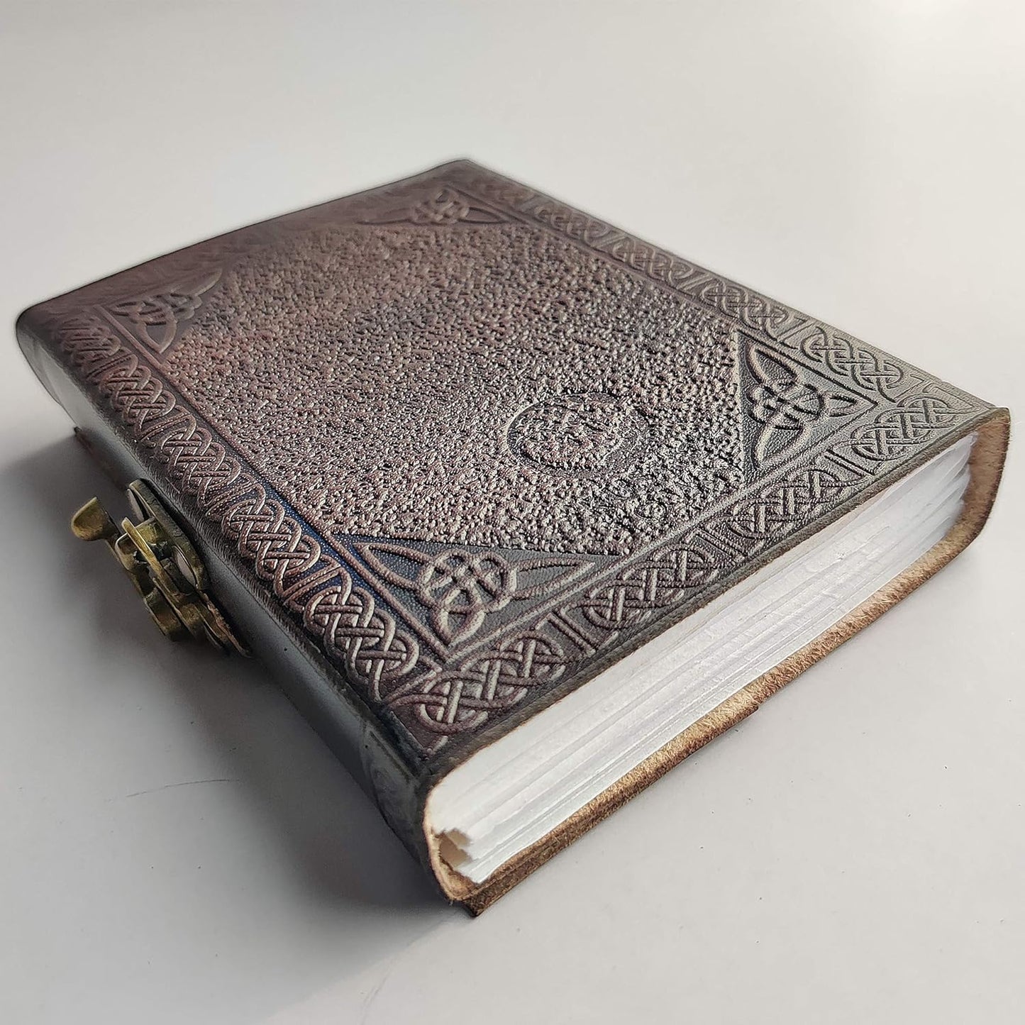 Hand Painted Tree of Life Leather Journal Diary Notebook Men Women Small Gift for Him Her